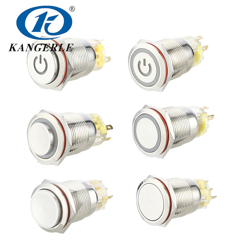 19MM金屬按鈕開關品質款帶LED電源燈自復自鎖